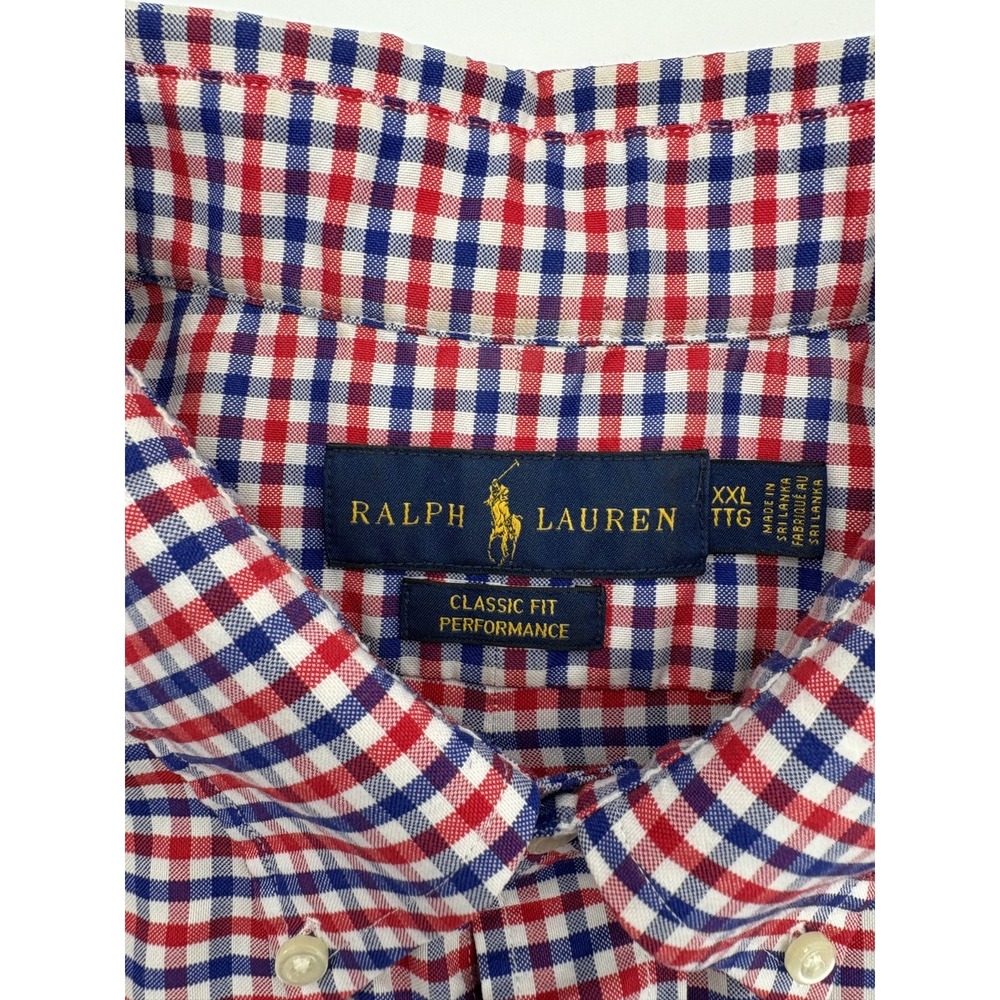 Ralph Lauren Men's Classic Fit Performance Checked Button Down Shirt, XXL - Picture 8 of 8